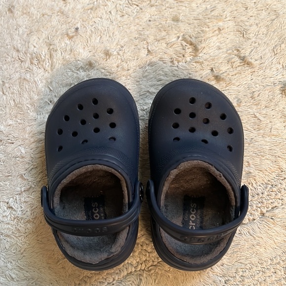 Crocs Kids classic lined clog navy size 6 - Picture 4 of 5